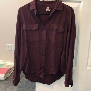 Maroon long sleeved top